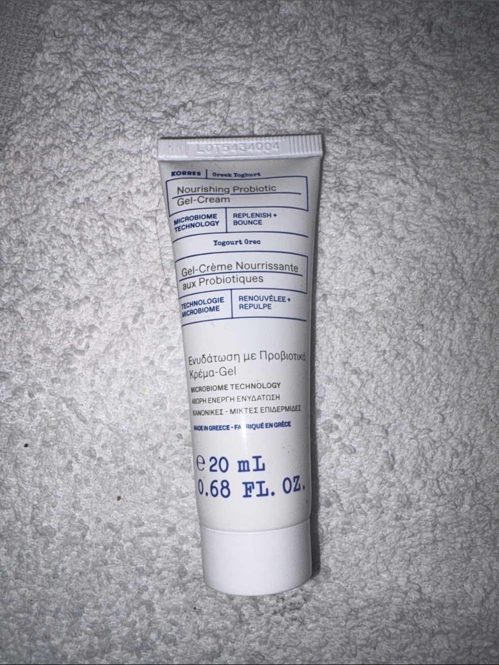 Korres Nourishing Probiotic Gel-Cream - White (Travel Size)